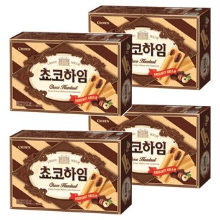 CROWN 皇冠 HEIM 榛果可可醬威化酥 香濃酥脆, 142g, 4盒