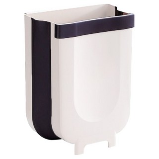 大容量摺疊式可掛垃圾桶 1層 白色 廚房櫥櫃門掛式