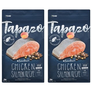 Tapazo 成幼貓用 凍乾雙饗宴 低敏配方乾糧, 鮭魚, 907g, 2袋