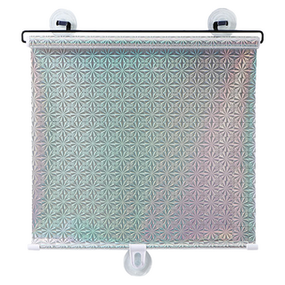 吸盤式自動伸縮遮陽簾, 銀色, 1個