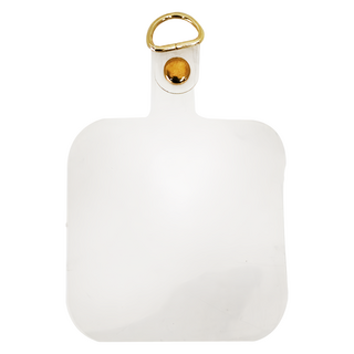 ekax 透明絢彩手機掛繩夾片 尺寸：5x5x0.048公分 台灣製, 透明金, 1條