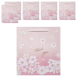 德德小品集 Set Thank You 禮品包裝袋, 浪漫櫻姿 粉紅色, 6個