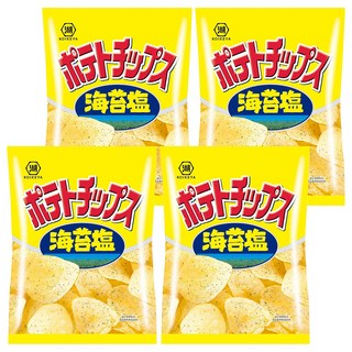 KOIKEYA 湖池屋 平切洋芋片-海苔鹽口味 V感厚切, 66g, 4包