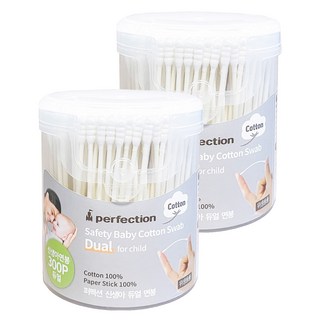 퍼펙션 신생아 듀얼 면봉, 2개, 300개입