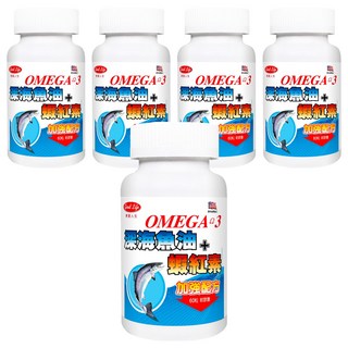 good Life 得意人生 Omega 3深海魚油 + 蝦紅素 軟膠囊, 60顆, 5罐