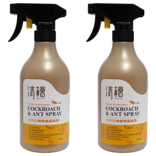清檜 天然防蟑螂螞蟻噴劑, 500ml, 2瓶