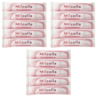 SunTORY 三得利 Milcolla 蜜露珂娜 膠原蛋白, 光速補充膠原蛋白 恢復彈性光澤, 含賽洛美 鎖住水分, 光透維生素C 煥發光澤, 15包, 97.5g, 1袋