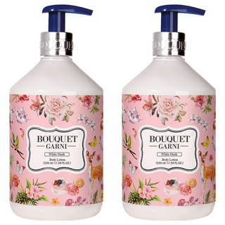 BOUQUET GARNI 香氛身體乳液, 深層保濕, 鎮定舒適, 持久香氣, 4種蓮花提取物, 520ml, 2瓶