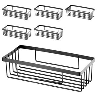 小麥購物 免打孔衛生紙架 C584 小 174g, 6個, 典雅黑