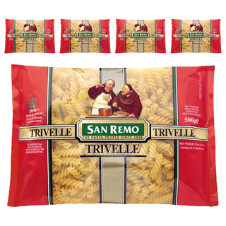 SAN REMO 大螺絲麵, 500g, 5包
