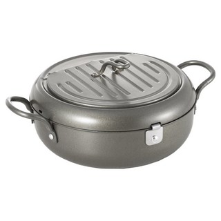 YOSHIKAWA 吉川 天壹 日本鐵製IH附蓋油炸鍋 22cm - 2.5L, SJ-2135