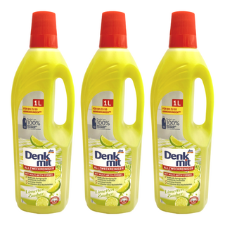 dm Denk mit 萬用檸檬清潔劑 家庭清潔 適用於浴室、客廳, 1L, 3瓶
