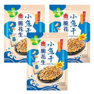 義美 小魚干脆花生, 84g, 3袋