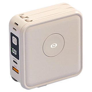 nisda 智能無線充行動電源 10000mAh 4711085984616, BS-WL720, 奶茶色