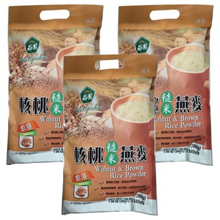 薌園 核桃糙米燕麥, 多榖多健康, 營養好滋味, 富含膳食纖維, 無糖份, 300g, 3袋
