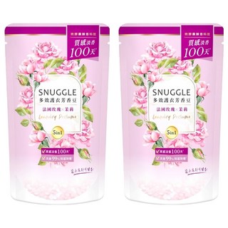 熊寶貝 芳香豆 補充包 法國玫瑰+茉莉, 微膠囊鎖香科技, 持久除異味, 護色防掉色, 300ml, 2包