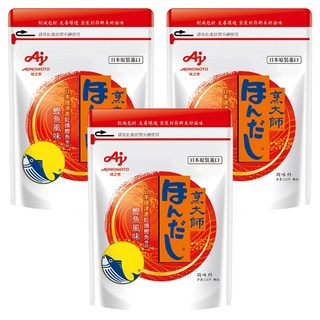 AJINOMOTO 味之素 烹大師 鰹魚風味調味料, 日本燒津乾燥鰹魚使用, 清雅香氣, 1kg, 3包