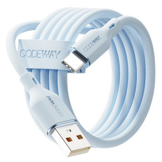 CODEWAY PALLET 系列 USB-A-USB-C 快充充電線, 藍色, 1條, 1.2m