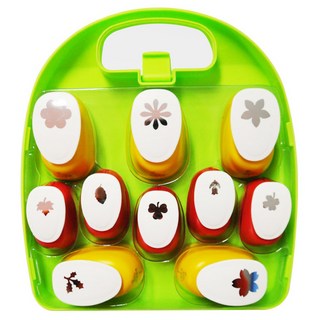 Phocos 造型打孔機10件組, 花朵圖案, 1組