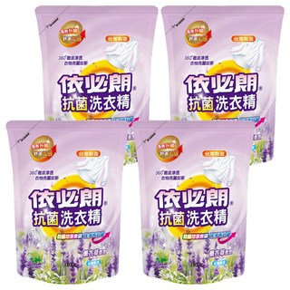 依必朗防蹣抗菌洗衣精補充包 薰衣草香氛，360°徹底淨透，衣物亮麗如新, 1.8kg, 4包