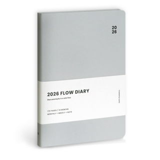 ICONIC 2026 Flow Diary 週計畫本 行事曆, 1個, 01 淺灰色