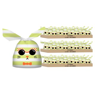 兔耳禮物袋 2g, 綠色酷貓, 300個