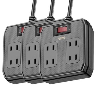 MAX STAR 太星電工 一開四插動力軟線, 5m, 多色 顏色隨機, 3條