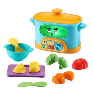 LeapFrog 跳跳蛙 小廚師烹飪鍋玩具套裝 仿真烹飪遊戲 食材玩具可切半 數數音效 多元學習主題, 1組