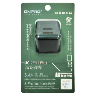 ONPRO 2埠 USB急速充電器, 夜幕綠, 1個