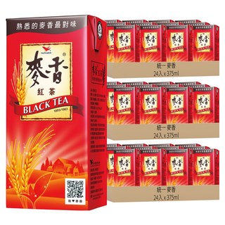 統一 麥香 紅茶, 375ml, 72入
