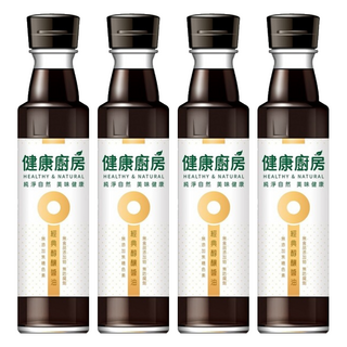 健康廚房 經典醇釀醬油 美國非基改黃豆片 古法釀造150天自然發酵, 300ml, 4瓶