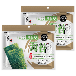 良澔 日式無調味海苔, 25g, 2包