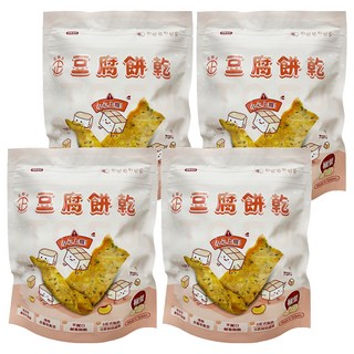 正經人 豆腐餅乾-椒鹽 非油炸 嚴選非基改黃豆 傳統工藝製作, 150g, 4包