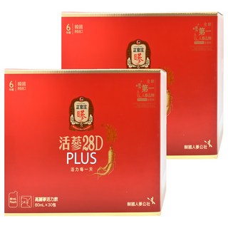 正官庄 活蔘28D PLUS禮盒, 30包, 80ml, 2盒