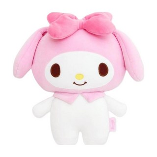 美樂蒂 可愛扁平抱枕娃娃, 1個, 粉色 + 白色, 27cm