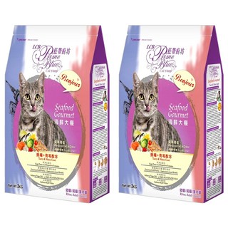 LCB 藍帶廚坊 海鮮大餐 貓糧 呵護寵物泌尿道健康 維持體內環保, 挑嘴 + 亮毛, 3kg, 2袋