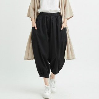 marketpia 女款氣球版型口袋鬆緊哈倫褲