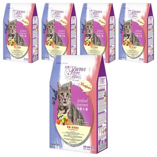 LCB 藍帶廚坊 海鮮大餐 貓糧, 挑嘴 + 亮毛, 3kg, 5袋