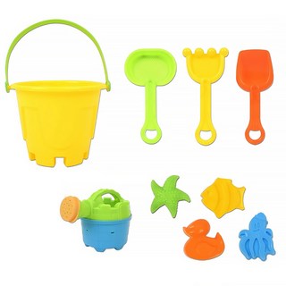 OZ TOY 水桶沙灘玩具組, 混和顏色, 100g, 1組