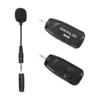 HANLIN 迷你手持UHF無線麥克風, 2TUHF+, 黑色, 1個