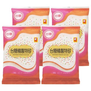 台糖 精製特砂 500g*4包 (台灣砂糖，適用於烘焙、烹飪、飲品調製)
