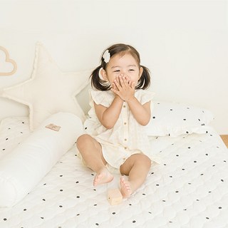 shez Home 嬰幼兒用絎縫純棉安心防水墊, 奶油白, 1個