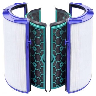 PUREBURG 高效HEPA濾網片 2個 蜂巢除臭除甲醛活性碳濾心片 2個 適用Dyson Pure Cool Link TP04 Dyson Pure Cool Link DP04 Dyson Pure Hot + Cool Link HP04, TP04-01, 1組