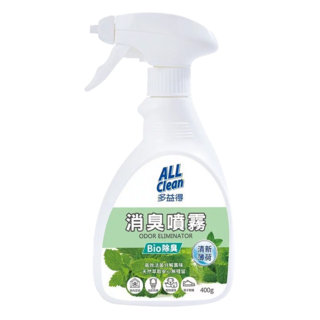 多益得 ALL Clean 消臭噴霧 清新薄荷 Bio除臭 日常消臭, 400g, 1瓶