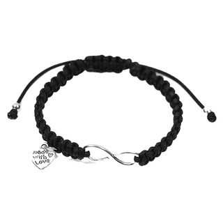 七脈輪招財開運能量無限大手鍊 - 沉靜黑，水晶手鍊, 5g