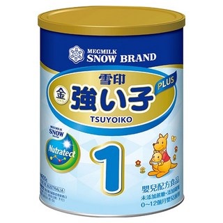 SNOW 雪印 金強子1號 PLUS嬰兒配方食品 奶粉 0~12月, 900g, 1罐