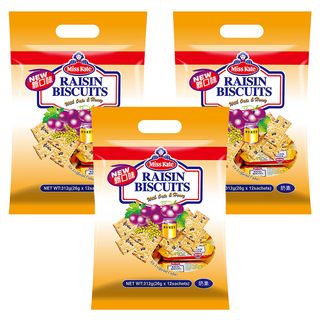 康元 Miss Kate 蜂蜜燕麥葡萄餅 312g (26g x 12小包) 新口味, 3袋