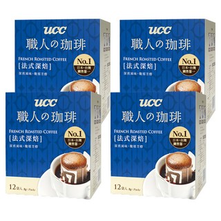 ucc 職人的珈琲 法式深焙濾掛式咖啡, 8g, 12包, 4盒