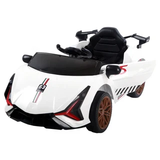 CHING-CHING 親親 跑車兒童電動車 藍寶款 RT-909 雙驅動380馬達 安全帶設計 LED大燈, 1個, 白色