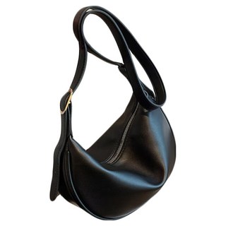 Elsso 女款 素色圓形斜背包 簡約時尚 輕巧方便, 黑色, 270 x 170 x 80mm